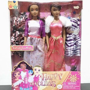⚫ $ 8.00 Doll with Extra Outfit Happy Holidays Dolls